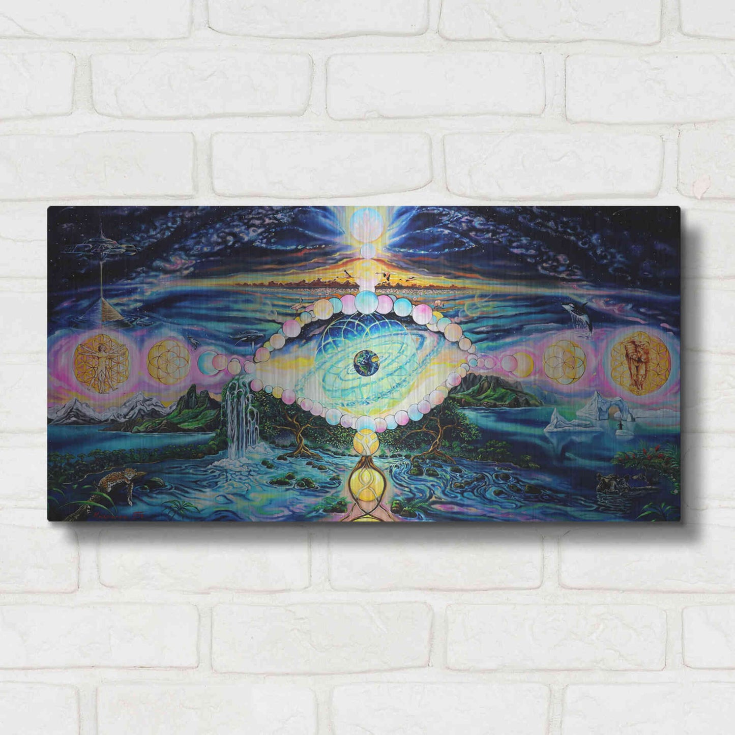 Luxe Metal Art 'God's Eye' by Jan Kasparec, Metal Wall Art,24x12