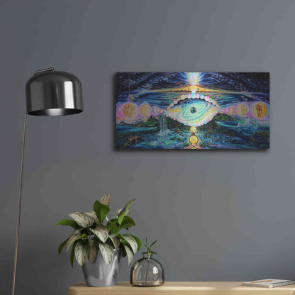 Luxe Metal Art 'God's Eye' by Jan Kasparec, Metal Wall Art,24x12