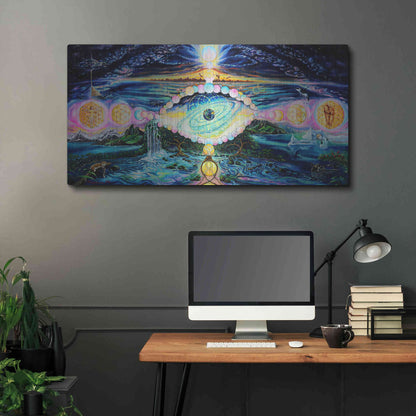 Luxe Metal Art 'God's Eye' by Jan Kasparec, Metal Wall Art,48x24