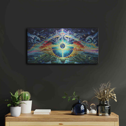 Luxe Metal Art 'God's Eye 2' by Jan Kasparec, Metal Wall Art,24x12