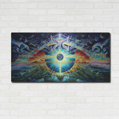 Luxe Metal Art 'God's Eye 2' by Jan Kasparec, Metal Wall Art,48x24