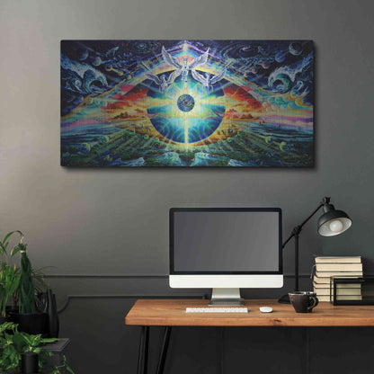 Luxe Metal Art 'God's Eye 2' by Jan Kasparec, Metal Wall Art,48x24