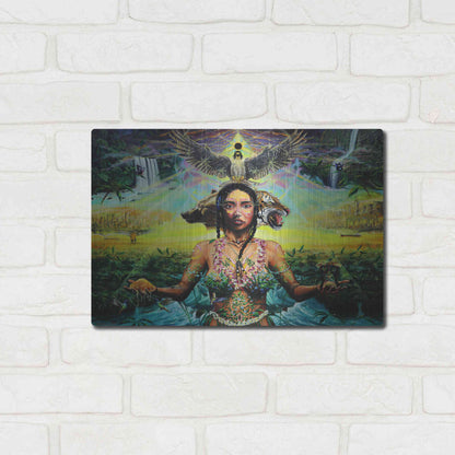 Luxe Metal Art 'Gaia Sacrifice' by Jan Kasparec, Metal Wall Art,16x12