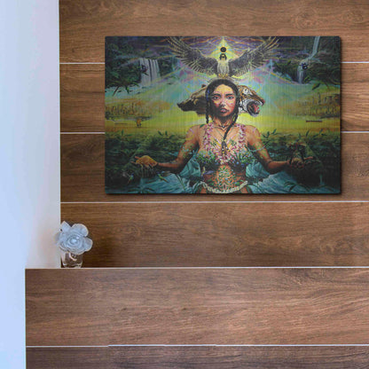 Luxe Metal Art 'Gaia Sacrifice' by Jan Kasparec, Metal Wall Art,16x12