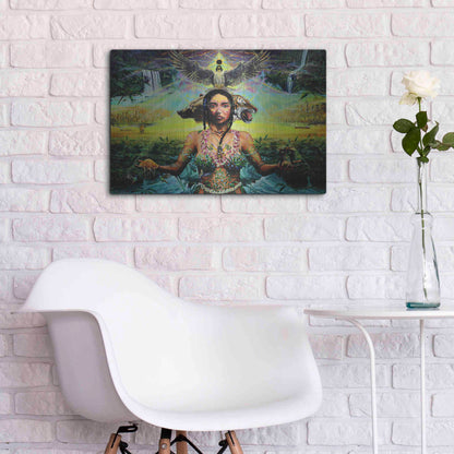 Luxe Metal Art 'Gaia Sacrifice' by Jan Kasparec, Metal Wall Art,24x16