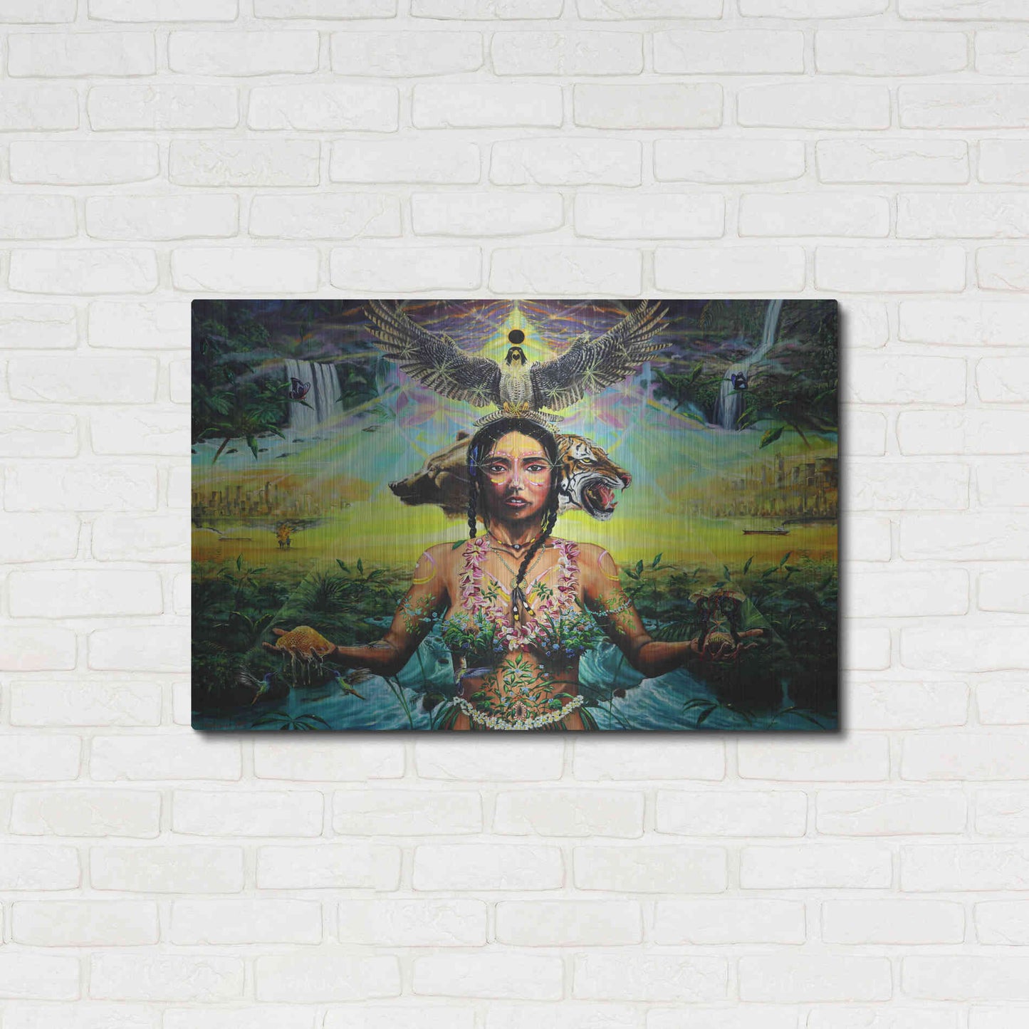 Luxe Metal Art 'Gaia Sacrifice' by Jan Kasparec, Metal Wall Art,36x24