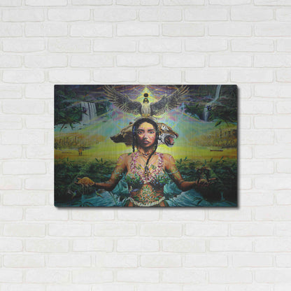 Luxe Metal Art 'Gaia Sacrifice' by Jan Kasparec, Metal Wall Art,36x24