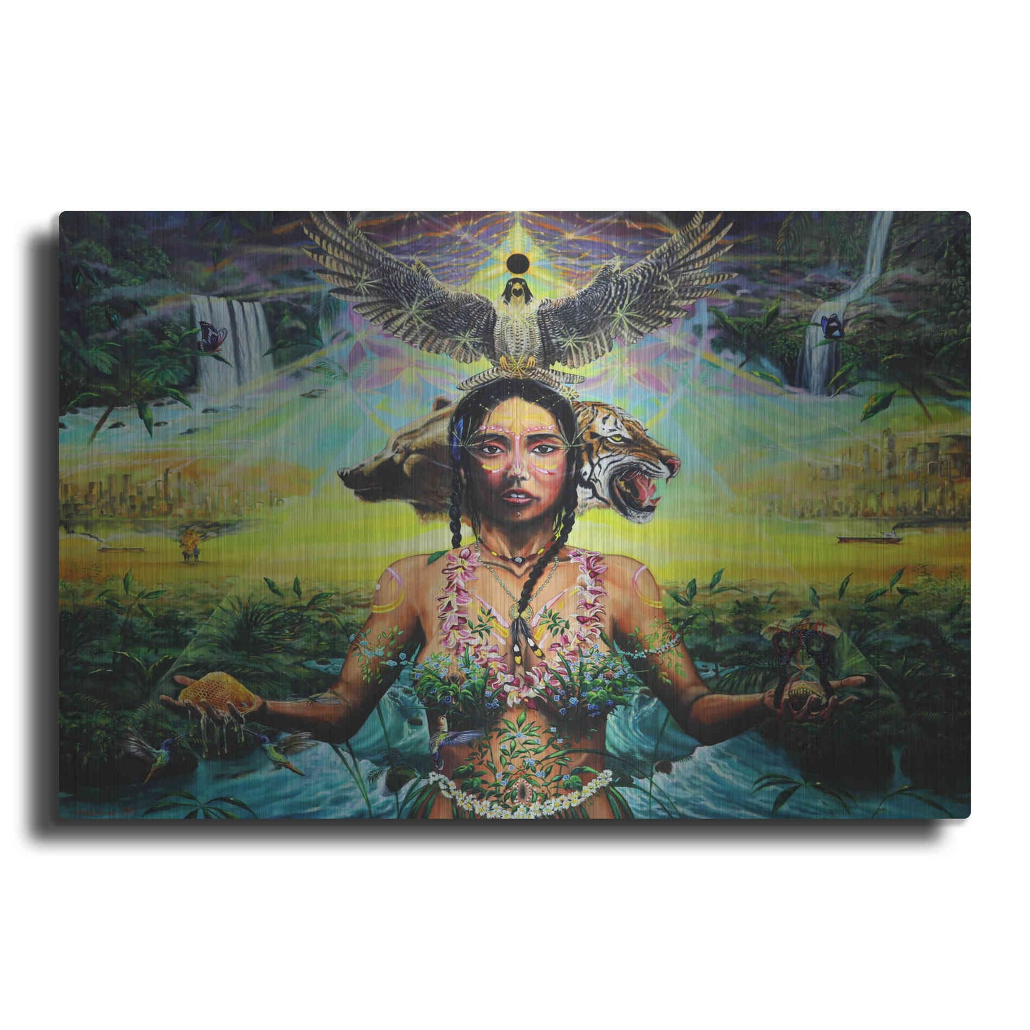 Luxe Metal Art 'Gaia Sacrifice' by Jan Kasparec, Metal Wall Art