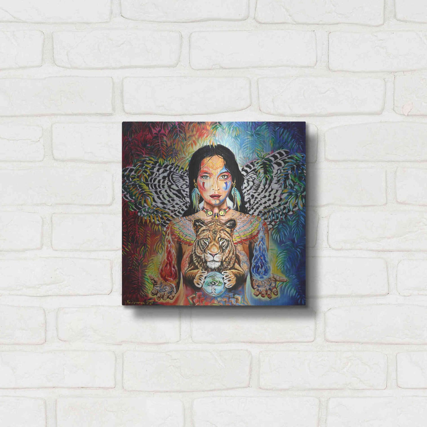 Luxe Metal Art 'Gaia II' by Jan Kasparec, Metal Wall Art,12x12