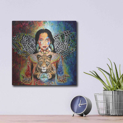 Luxe Metal Art 'Gaia II' by Jan Kasparec, Metal Wall Art,12x12