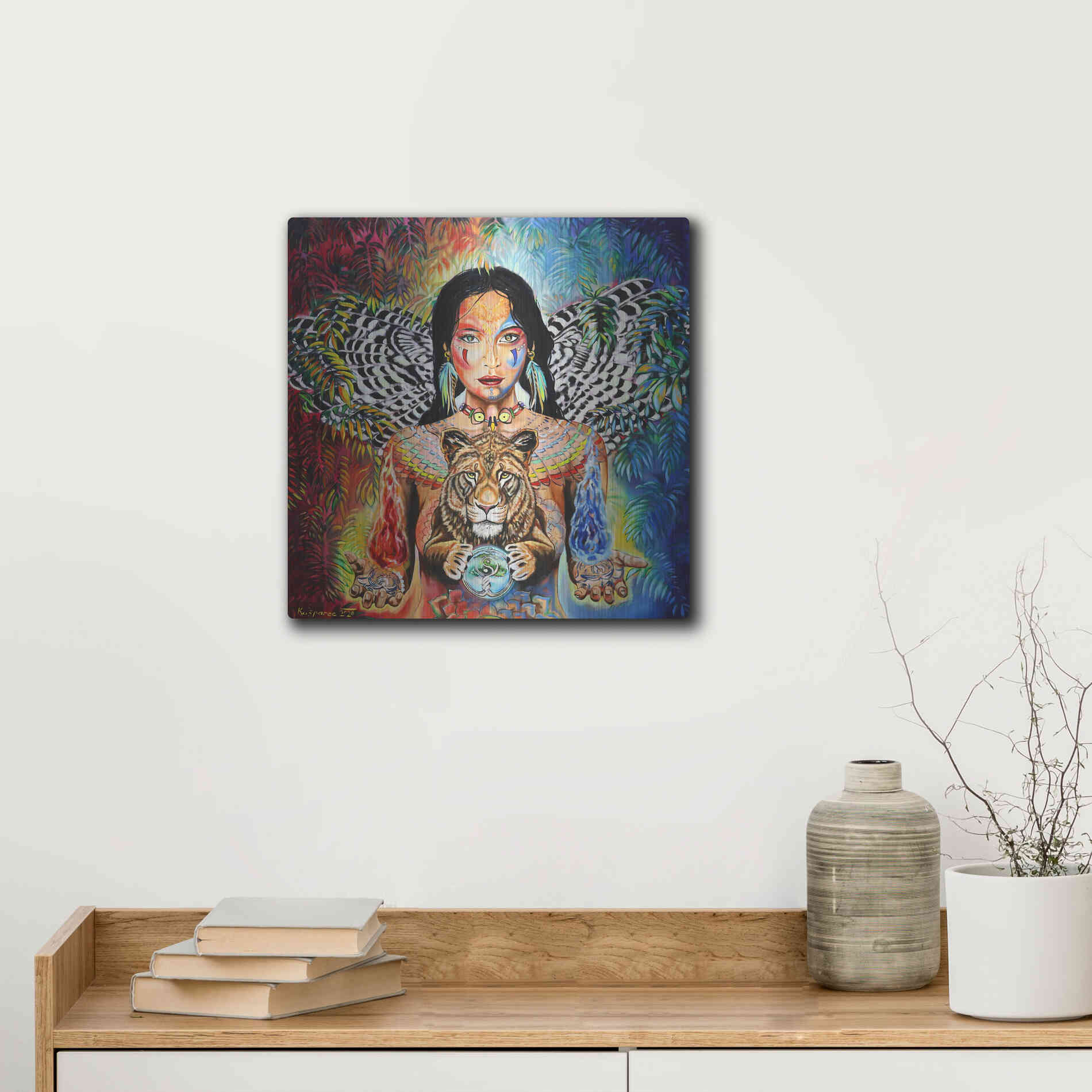 Luxe Metal Art 'Gaia II' by Jan Kasparec, Metal Wall Art,12x12