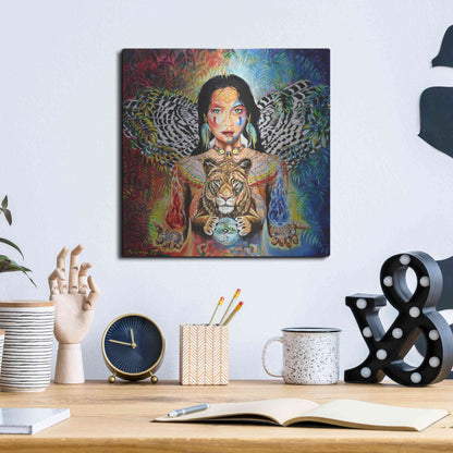Luxe Metal Art 'Gaia II' by Jan Kasparec, Metal Wall Art,12x12
