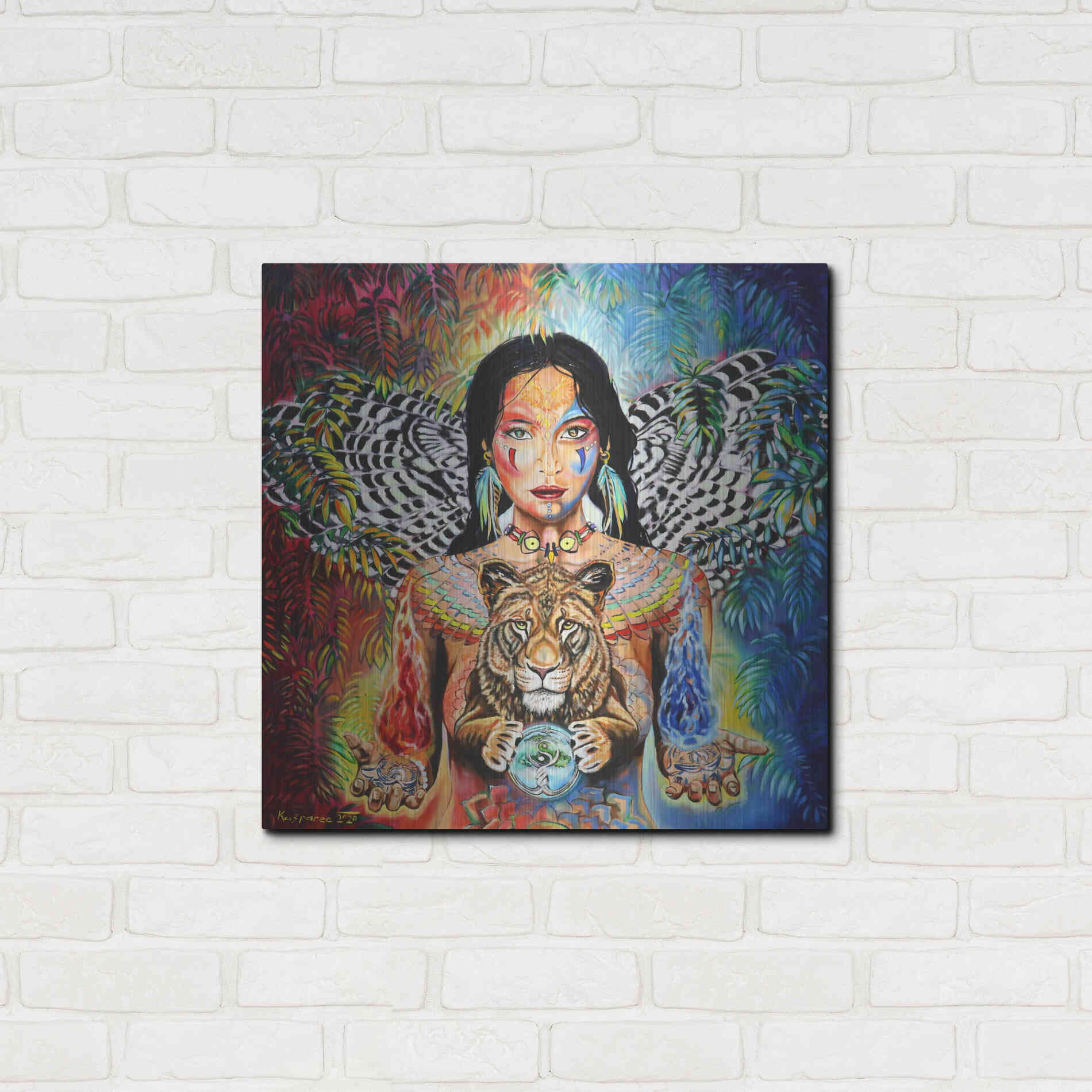 Luxe Metal Art 'Gaia II' by Jan Kasparec, Metal Wall Art,24x24