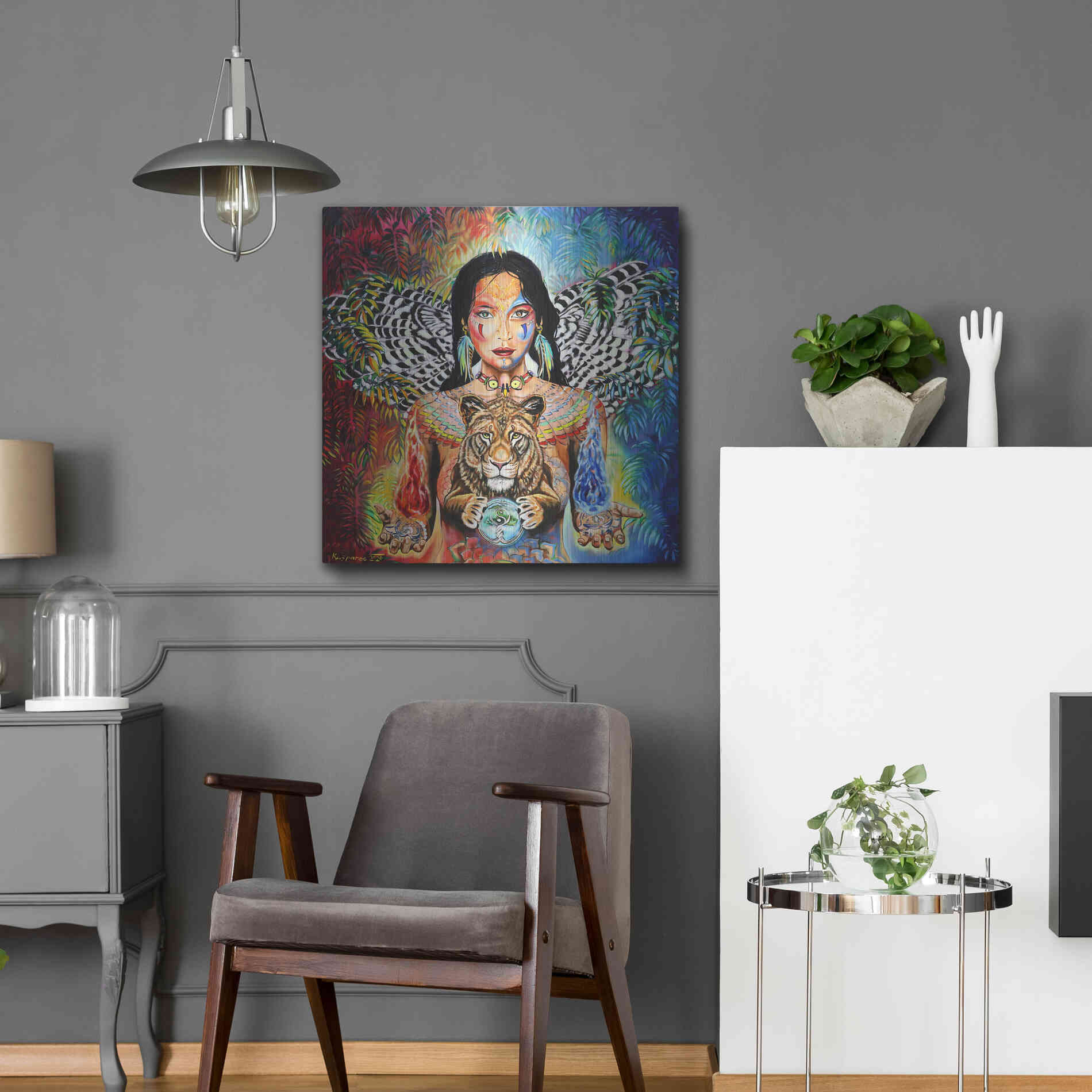 Luxe Metal Art 'Gaia II' by Jan Kasparec, Metal Wall Art,24x24