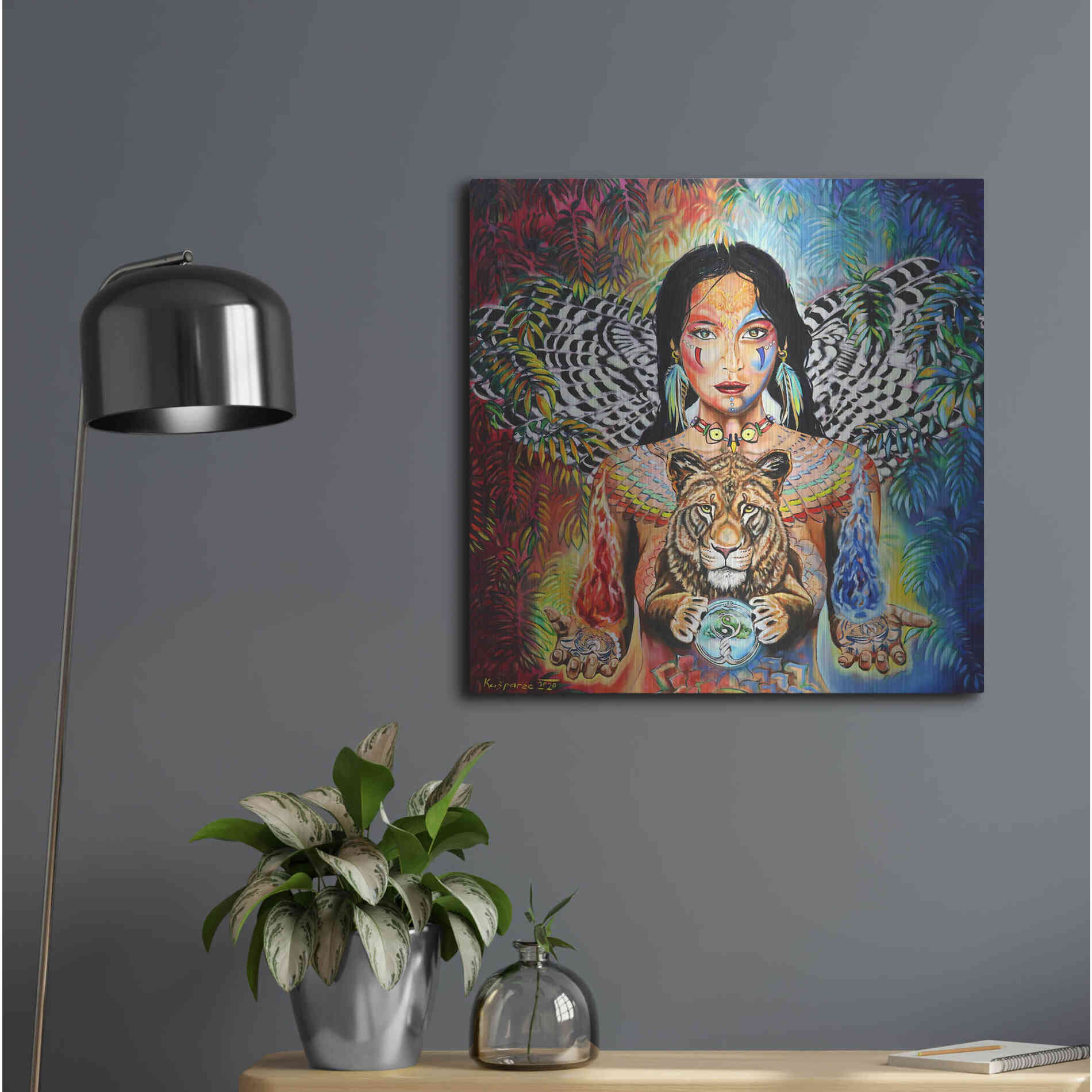 Luxe Metal Art 'Gaia II' by Jan Kasparec, Metal Wall Art,24x24