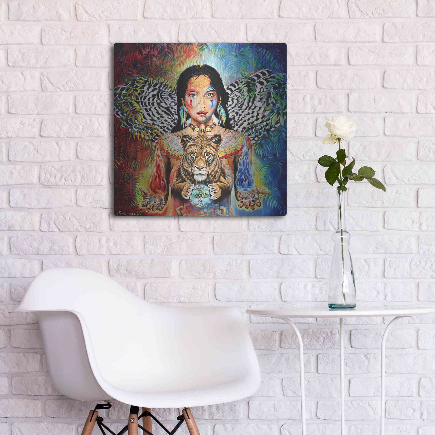 Luxe Metal Art 'Gaia II' by Jan Kasparec, Metal Wall Art,24x24