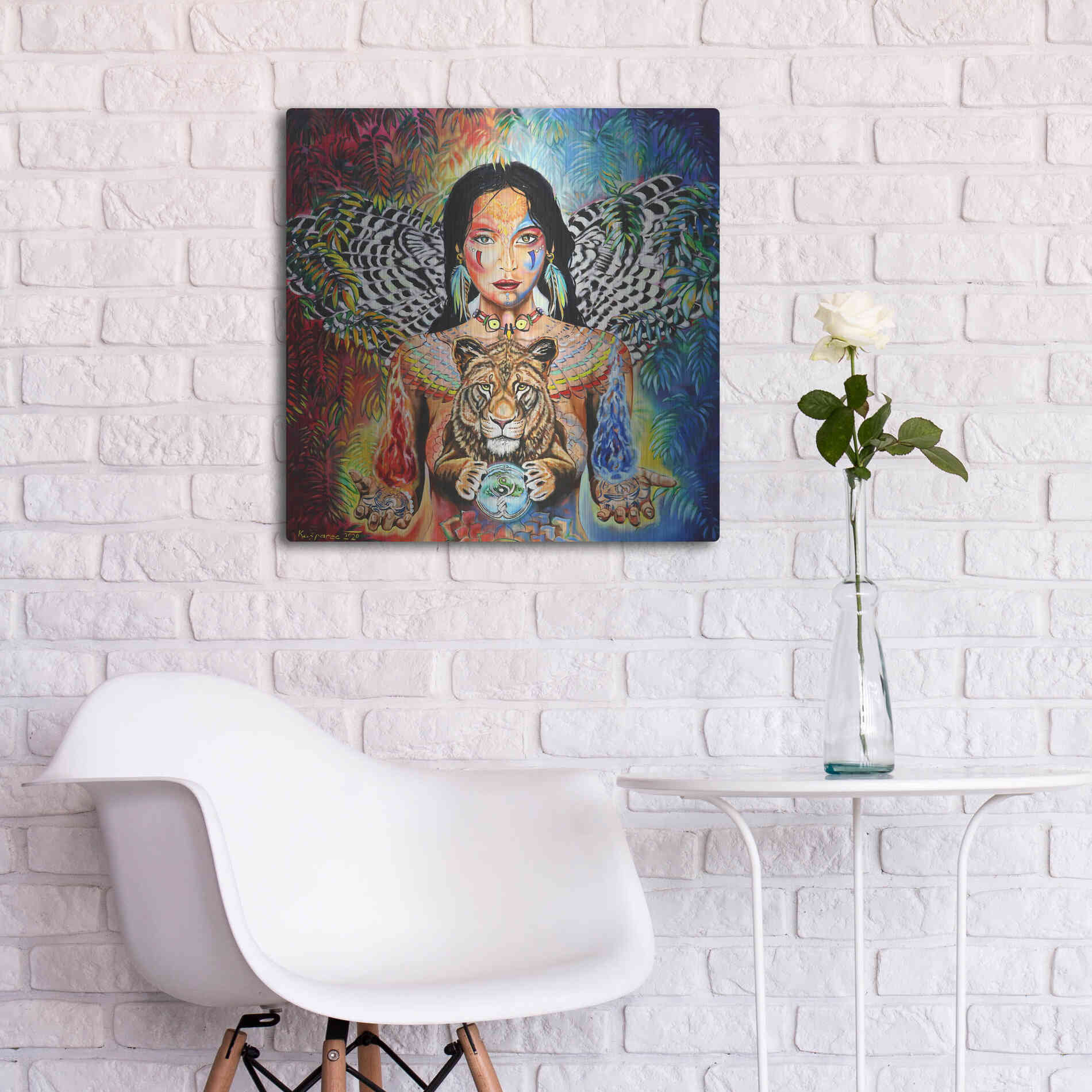 Luxe Metal Art 'Gaia II' by Jan Kasparec, Metal Wall Art,24x24
