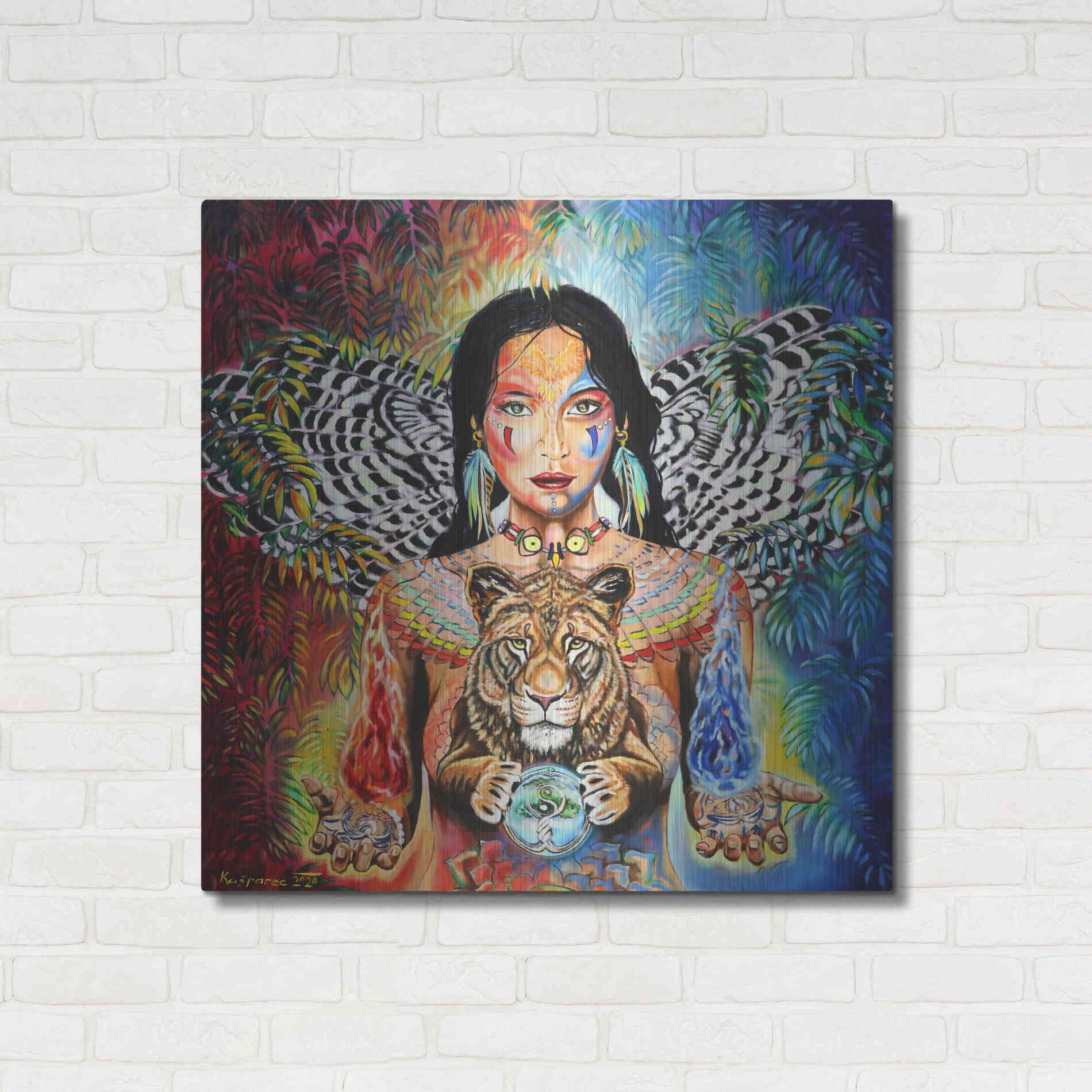 Luxe Metal Art 'Gaia II' by Jan Kasparec, Metal Wall Art,36x36