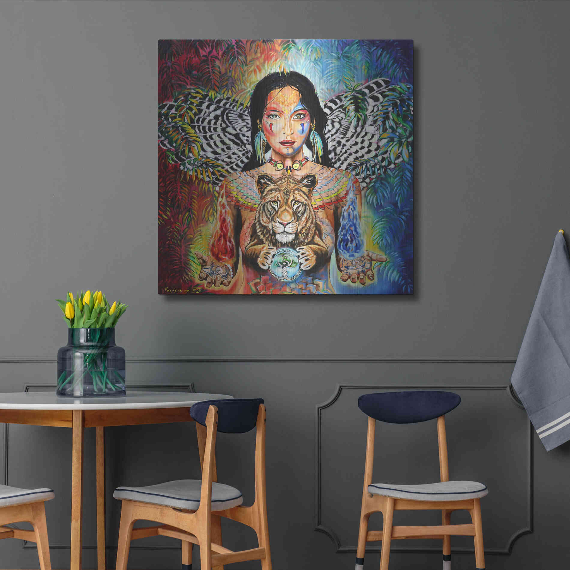 Luxe Metal Art 'Gaia II' by Jan Kasparec, Metal Wall Art,36x36