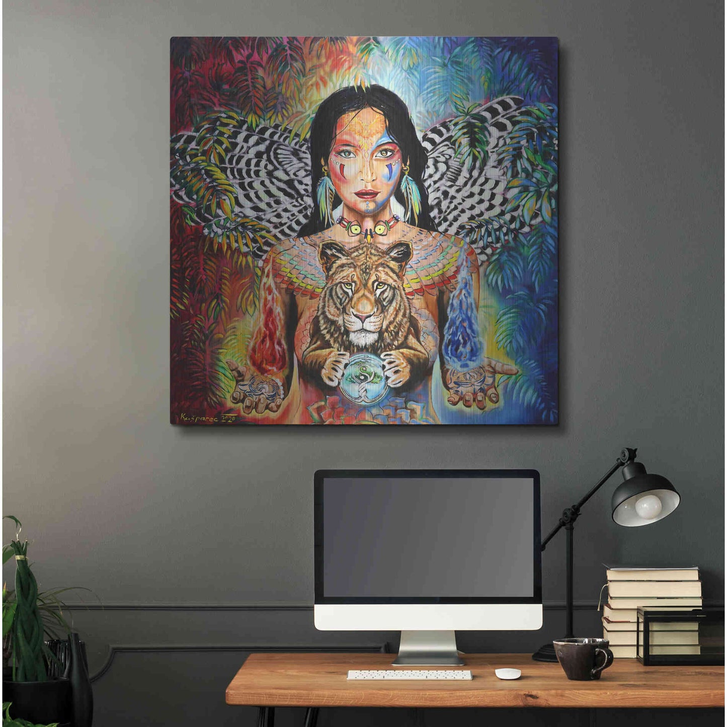 Luxe Metal Art 'Gaia II' by Jan Kasparec, Metal Wall Art,36x36