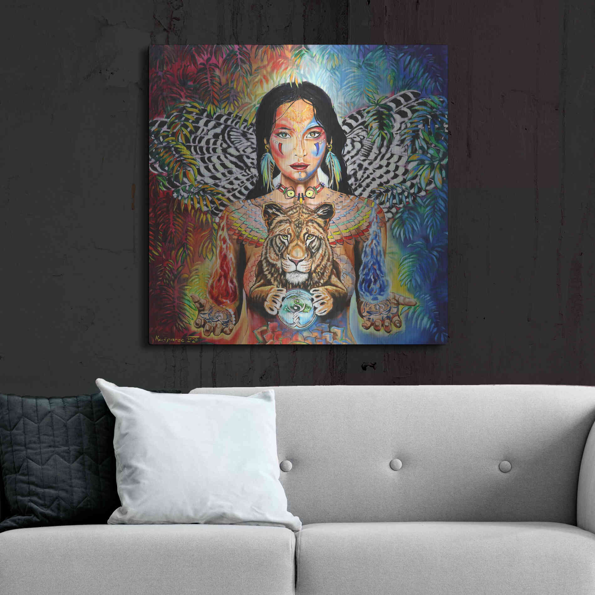 Luxe Metal Art 'Gaia II' by Jan Kasparec, Metal Wall Art,36x36