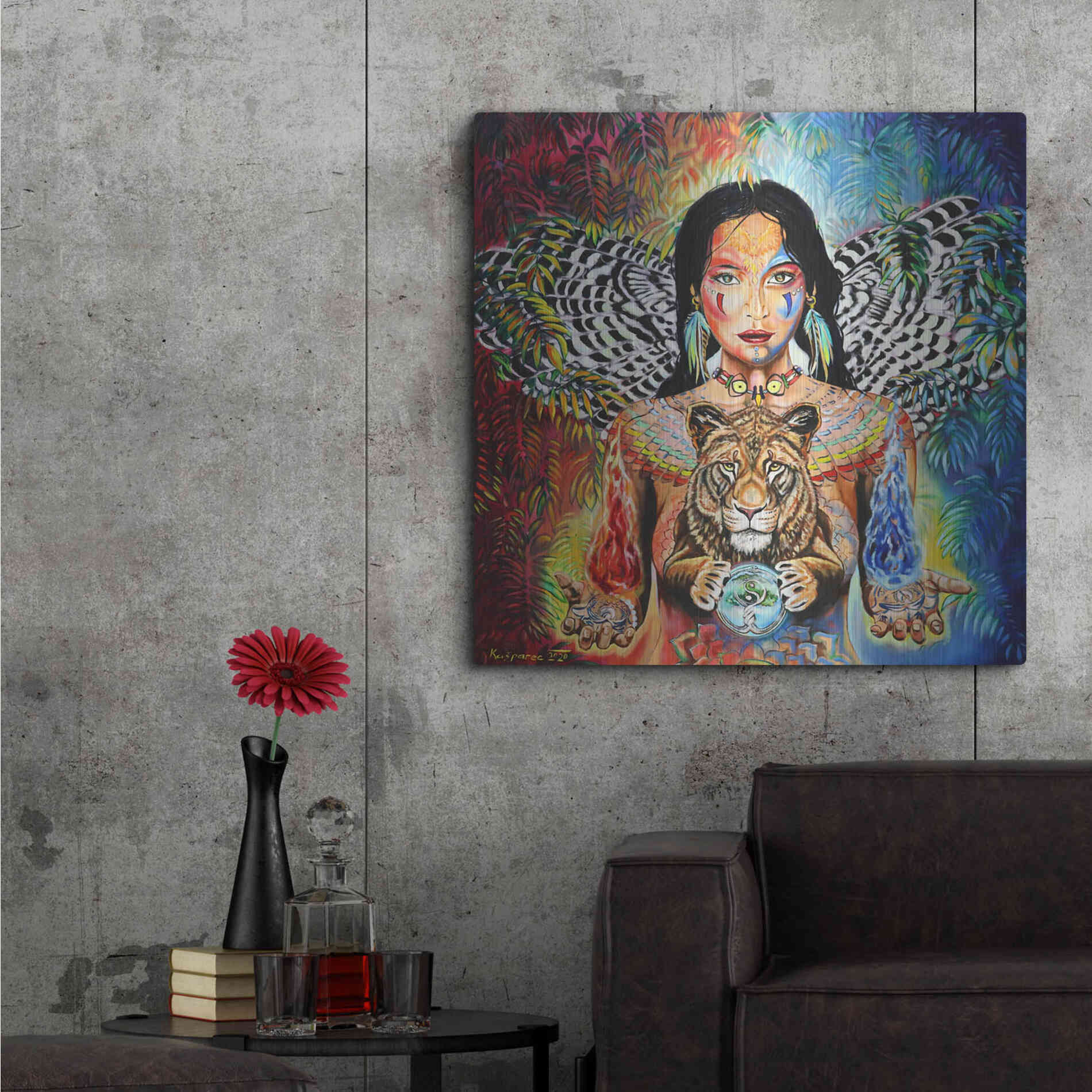 Luxe Metal Art 'Gaia II' by Jan Kasparec, Metal Wall Art,36x36