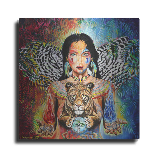 Luxe Metal Art 'Gaia II' by Jan Kasparec, Metal Wall Art