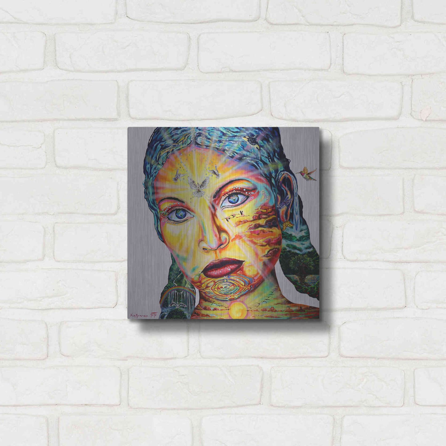 Luxe Metal Art 'Gaia I' by Jan Kasparec, Metal Wall Art,12x12