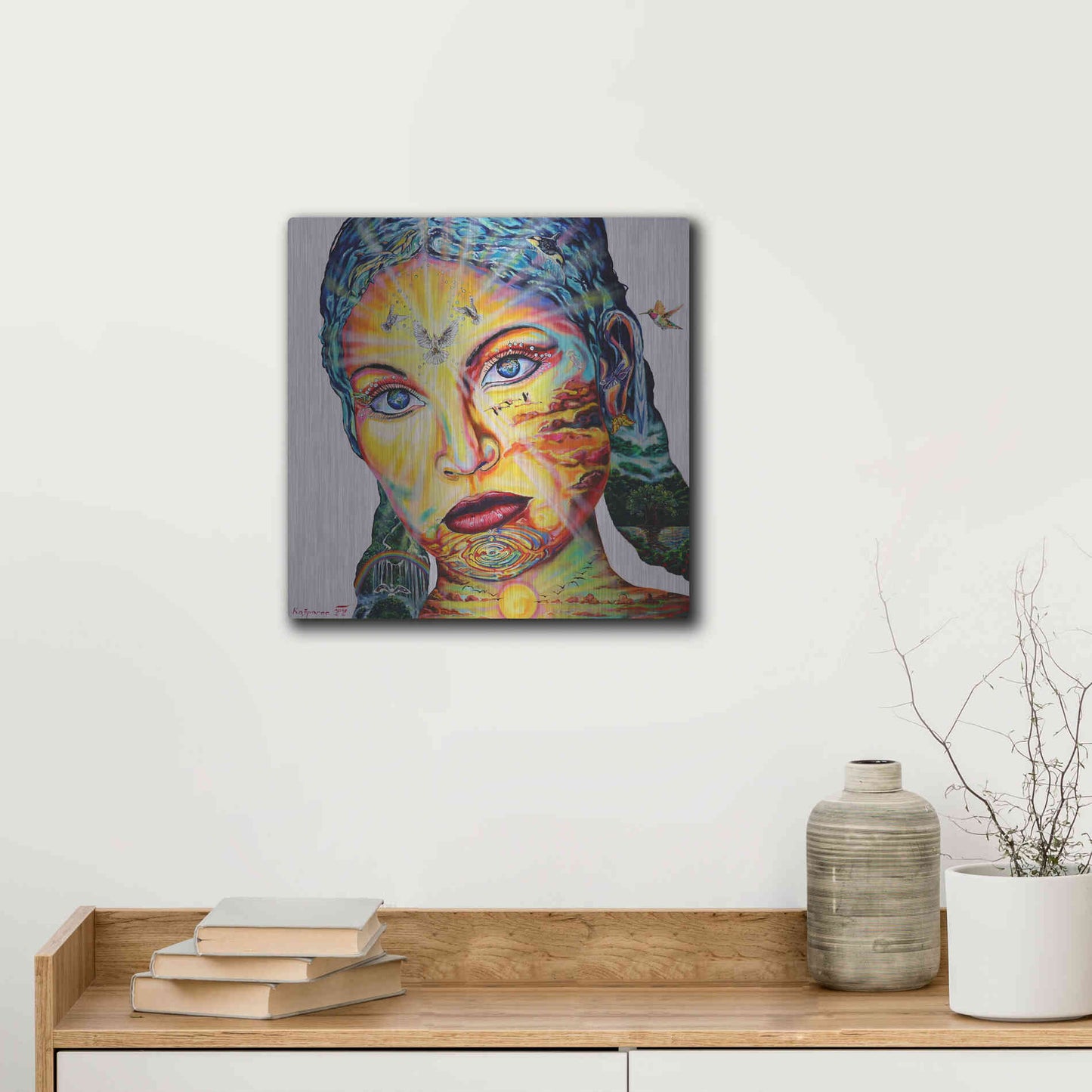 Luxe Metal Art 'Gaia I' by Jan Kasparec, Metal Wall Art,12x12