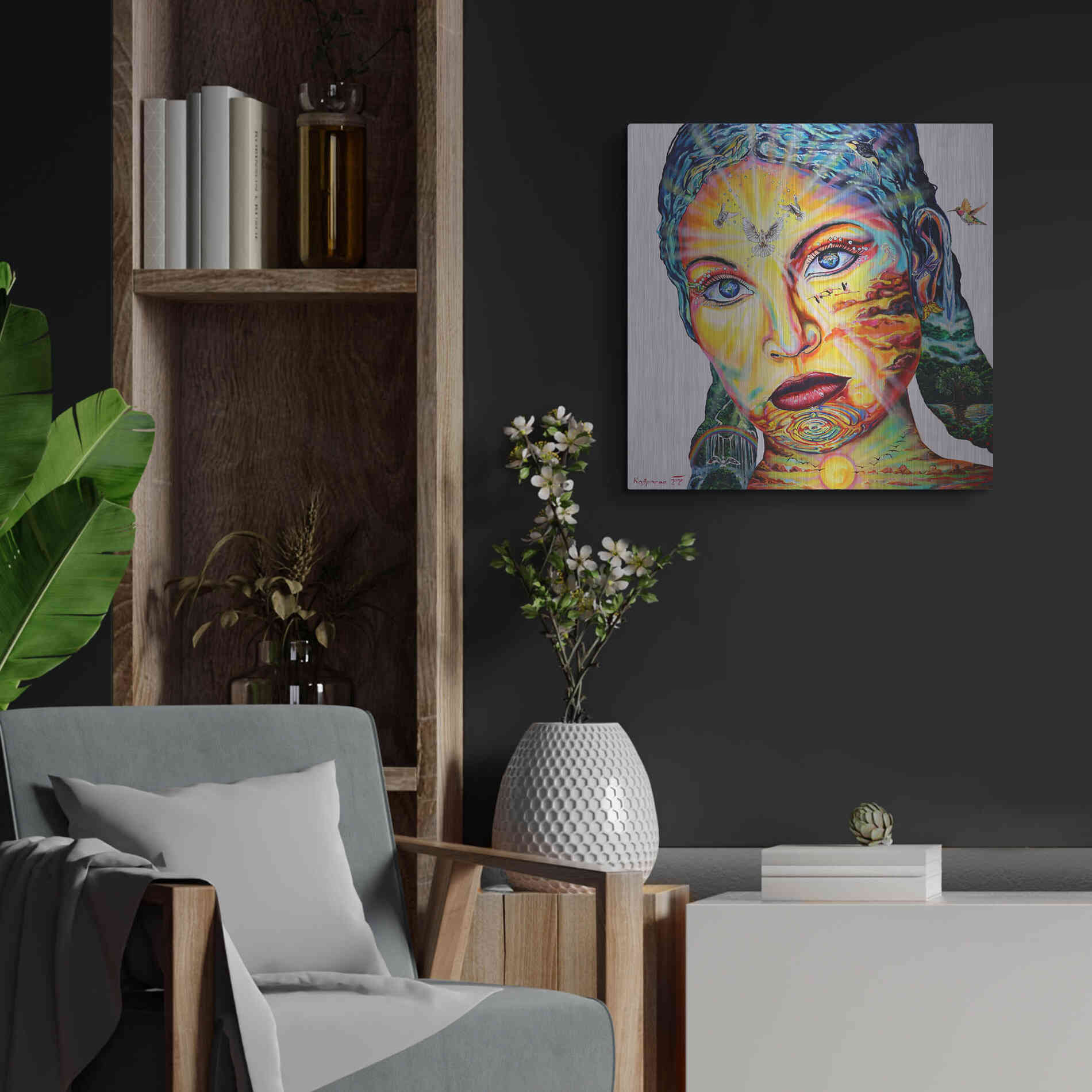 Luxe Metal Art 'Gaia I' by Jan Kasparec, Metal Wall Art,24x24