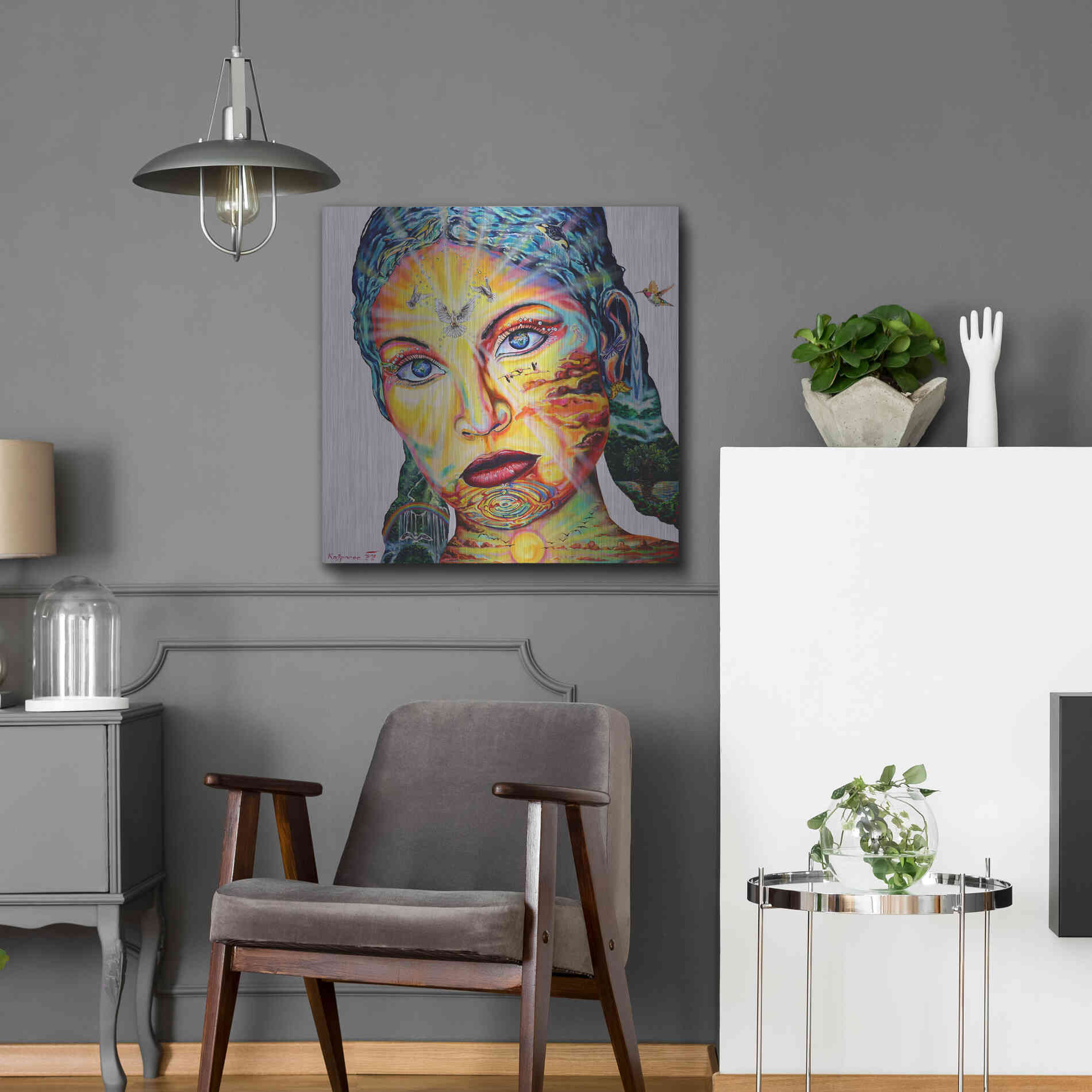 Luxe Metal Art 'Gaia I' by Jan Kasparec, Metal Wall Art,24x24