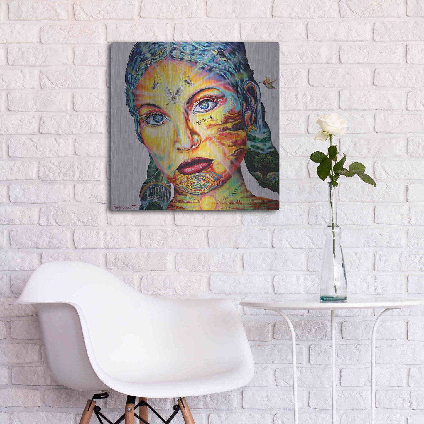 Luxe Metal Art 'Gaia I' by Jan Kasparec, Metal Wall Art,24x24