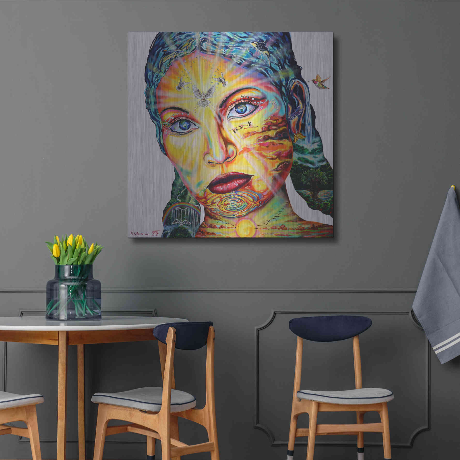 Luxe Metal Art 'Gaia I' by Jan Kasparec, Metal Wall Art,36x36