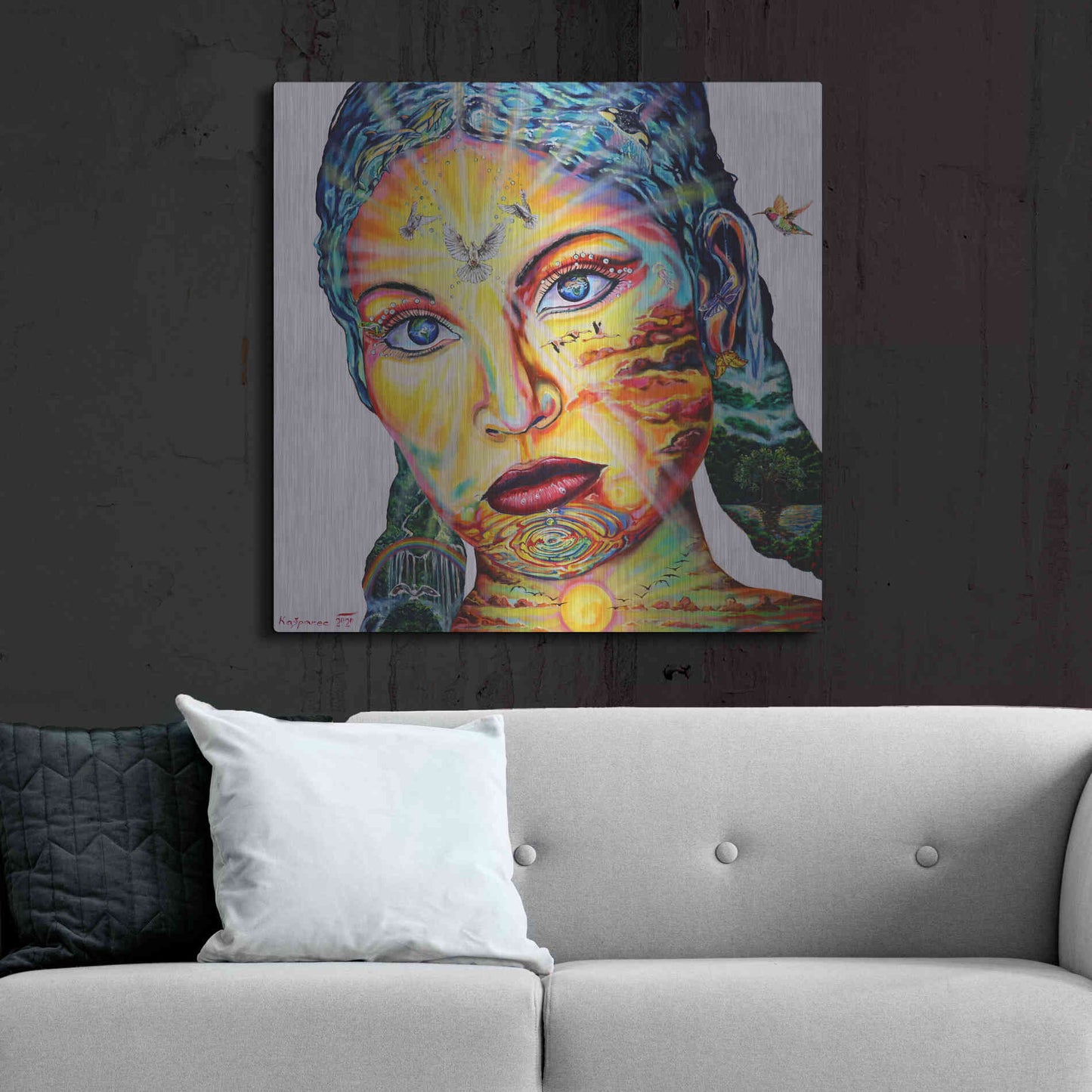 Luxe Metal Art 'Gaia I' by Jan Kasparec, Metal Wall Art,36x36