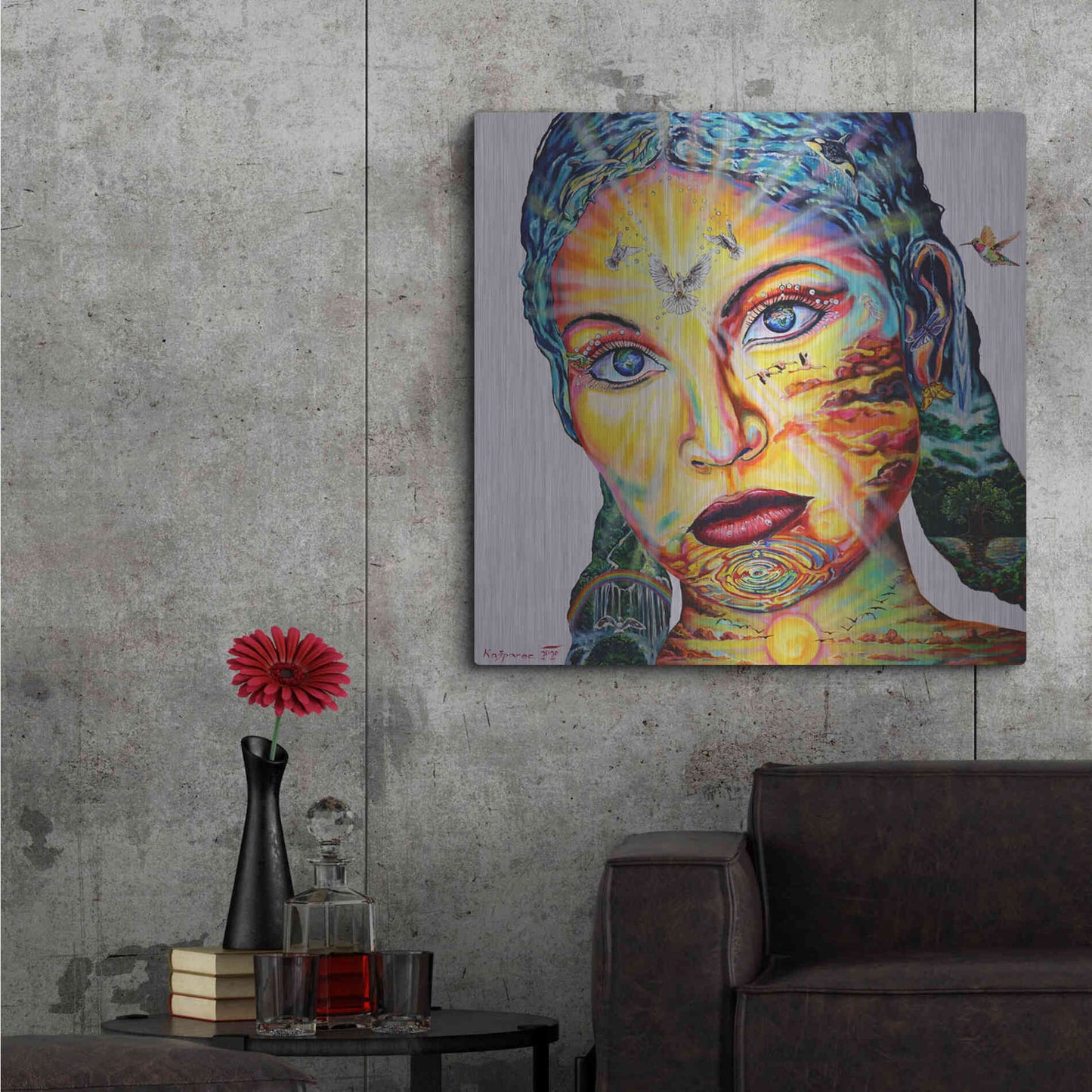 Luxe Metal Art 'Gaia I' by Jan Kasparec, Metal Wall Art,36x36