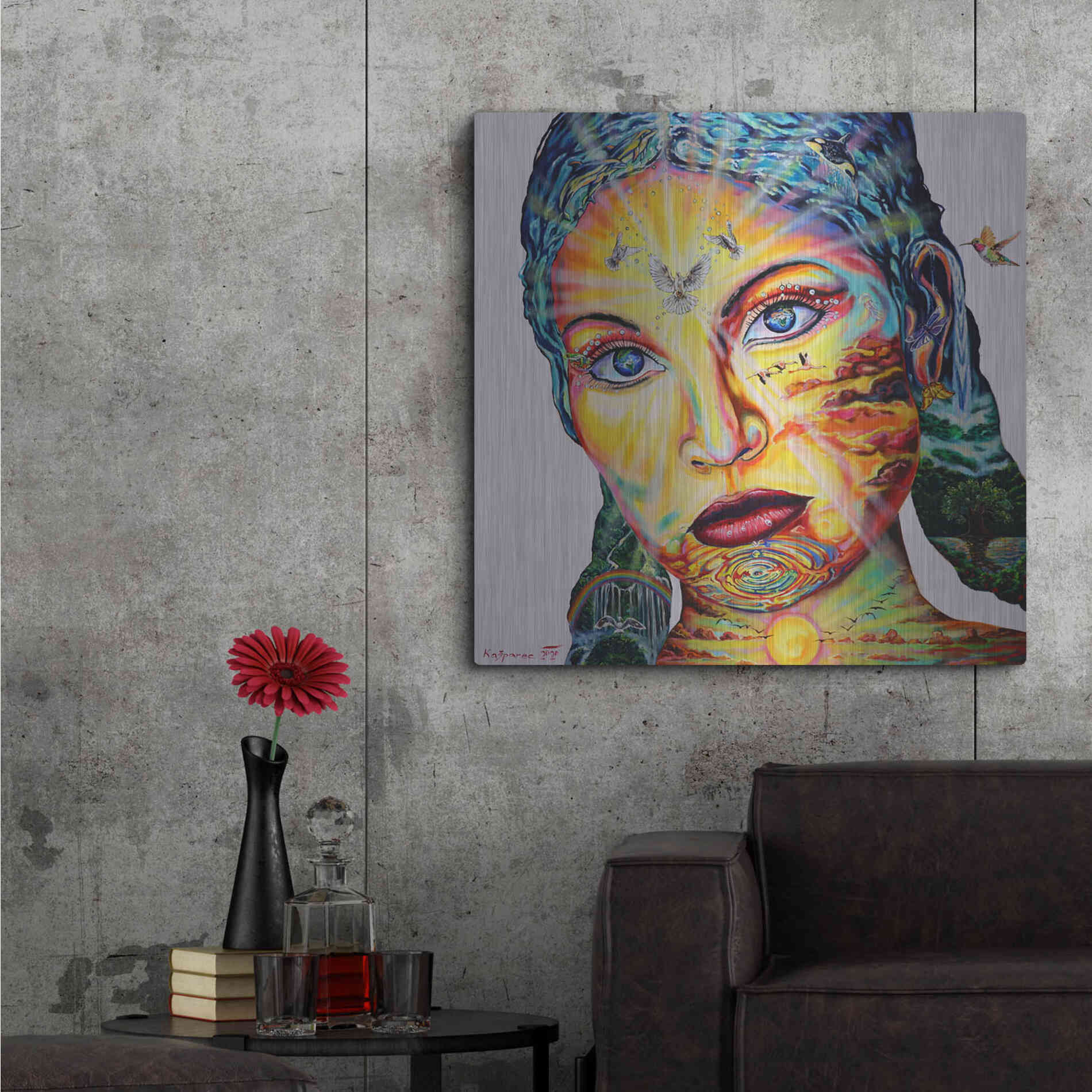 Luxe Metal Art 'Gaia I' by Jan Kasparec, Metal Wall Art,36x36