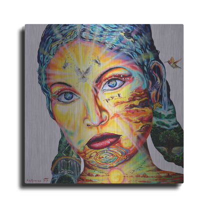 Luxe Metal Art 'Gaia I' by Jan Kasparec, Metal Wall Art