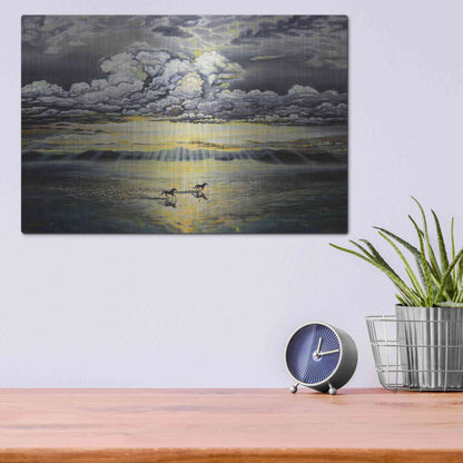Luxe Metal Art 'Freedom' by Jan Kasparec, Metal Wall Art,16x12
