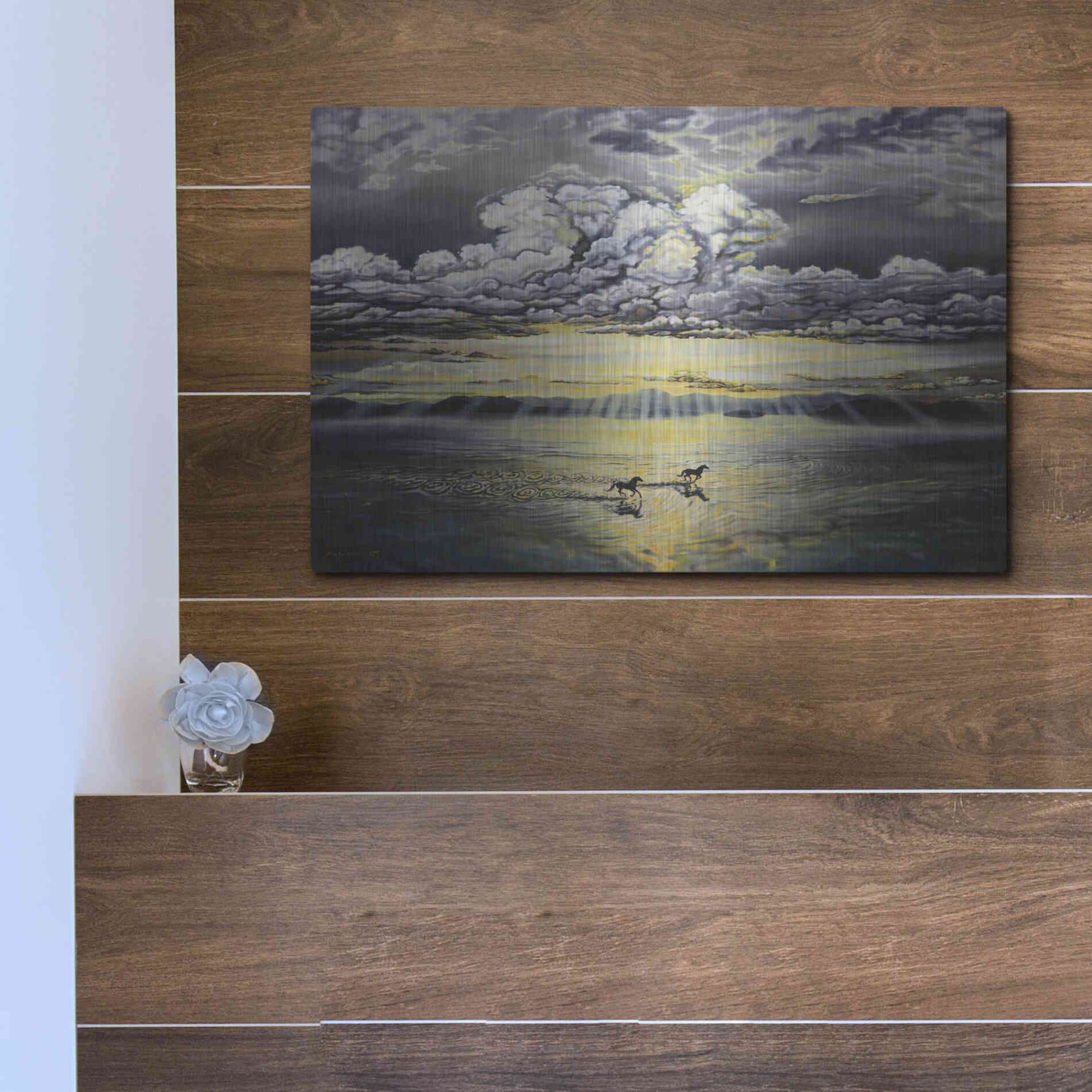 Luxe Metal Art 'Freedom' by Jan Kasparec, Metal Wall Art,16x12