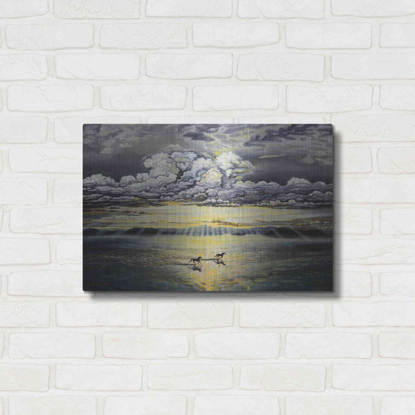 Luxe Metal Art 'Freedom' by Jan Kasparec, Metal Wall Art,24x16