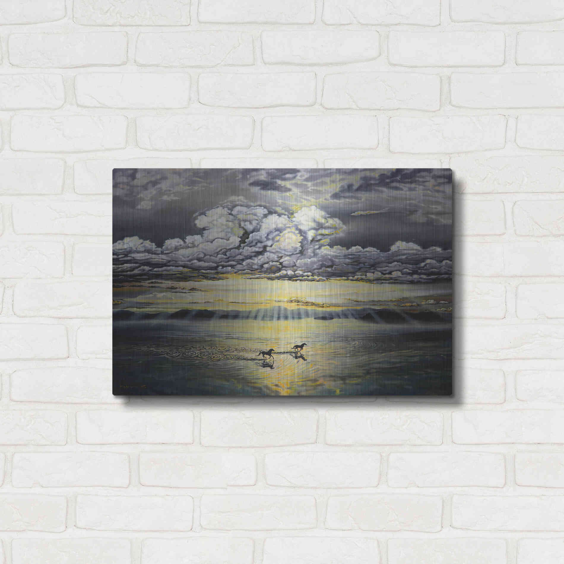 Luxe Metal Art 'Freedom' by Jan Kasparec, Metal Wall Art,24x16