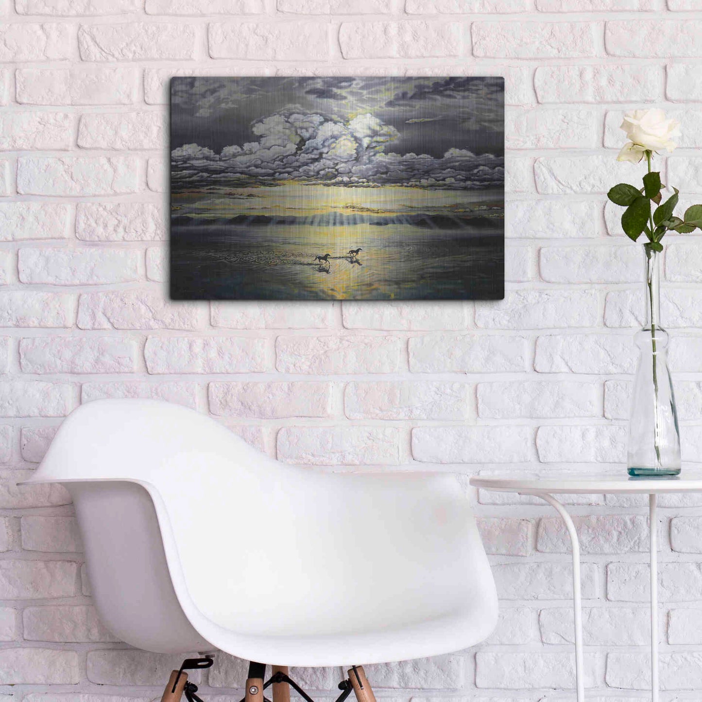 Luxe Metal Art 'Freedom' by Jan Kasparec, Metal Wall Art,24x16