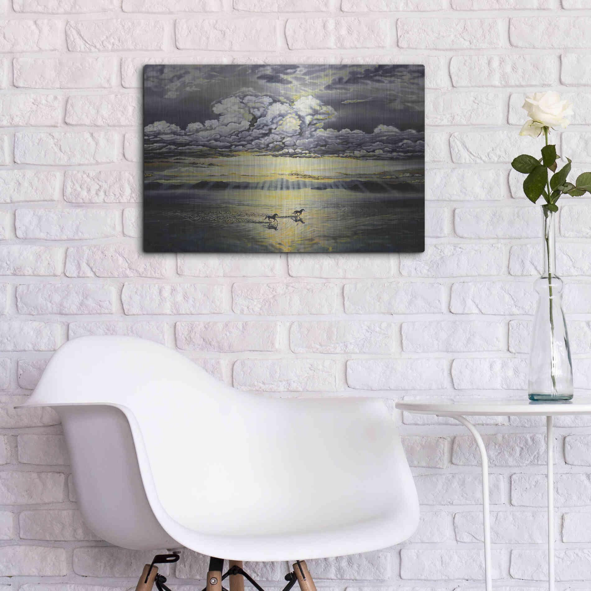 Luxe Metal Art 'Freedom' by Jan Kasparec, Metal Wall Art,24x16