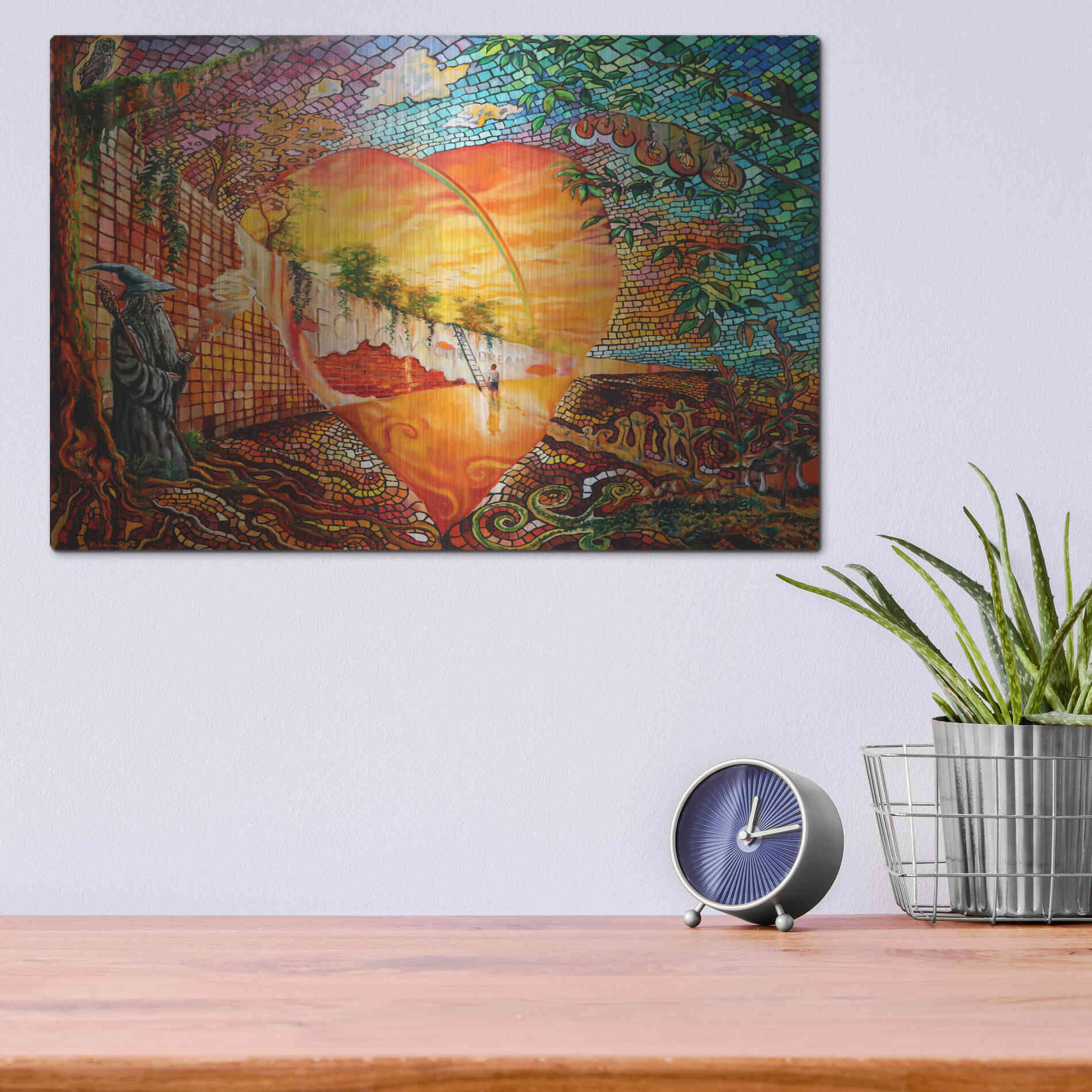 Luxe Metal Art 'Follow Your Dream' by Jan Kasparec, Metal Wall Art,16x12