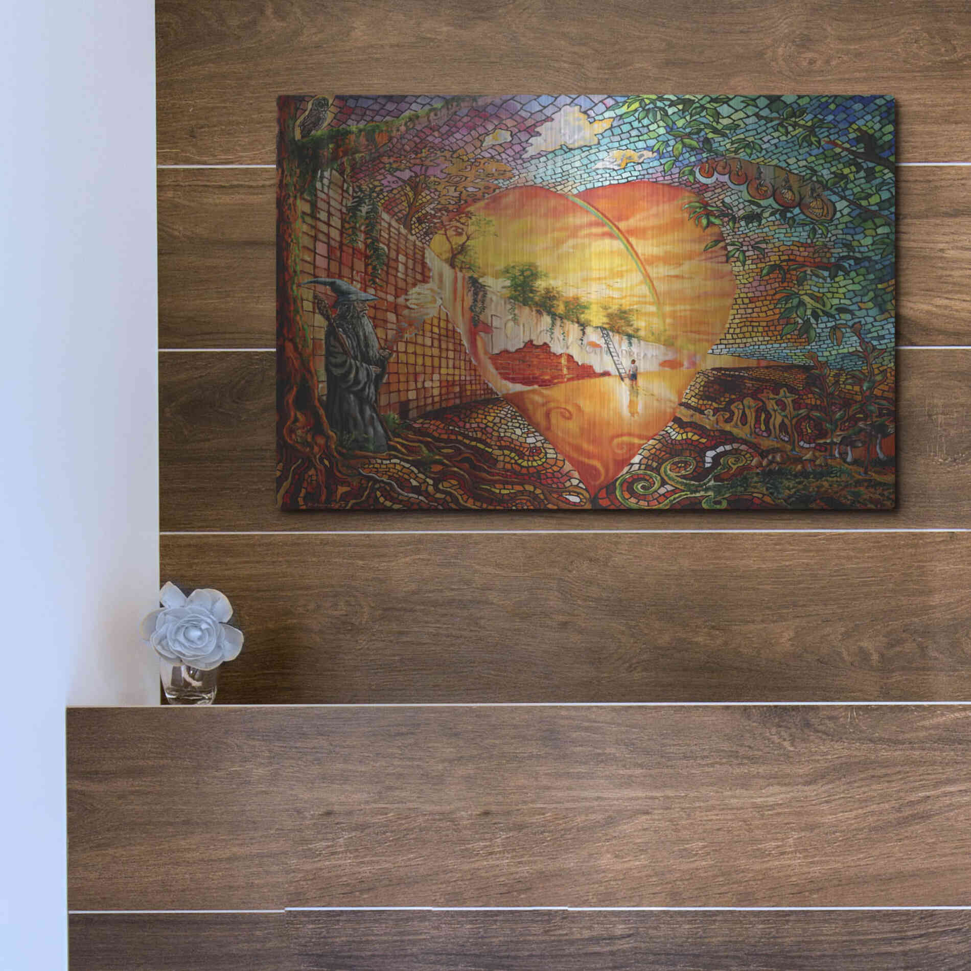 Luxe Metal Art 'Follow Your Dream' by Jan Kasparec, Metal Wall Art,16x12