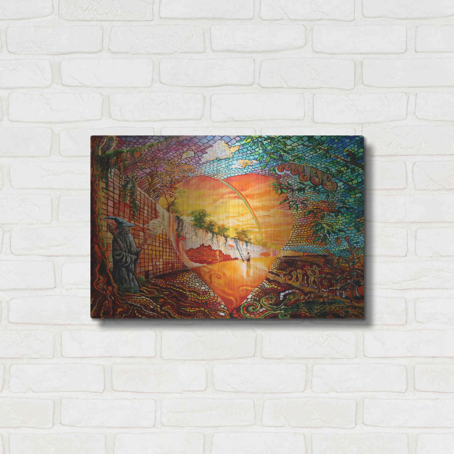 Luxe Metal Art 'Follow Your Dream' by Jan Kasparec, Metal Wall Art,24x16