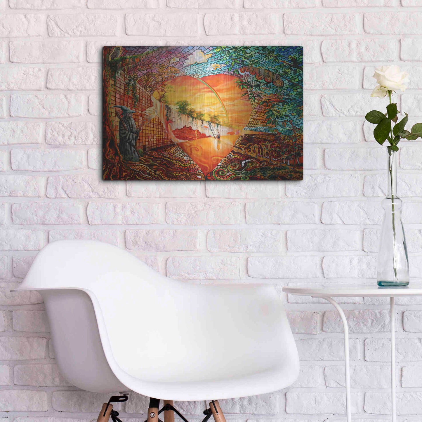 Luxe Metal Art 'Follow Your Dream' by Jan Kasparec, Metal Wall Art,24x16