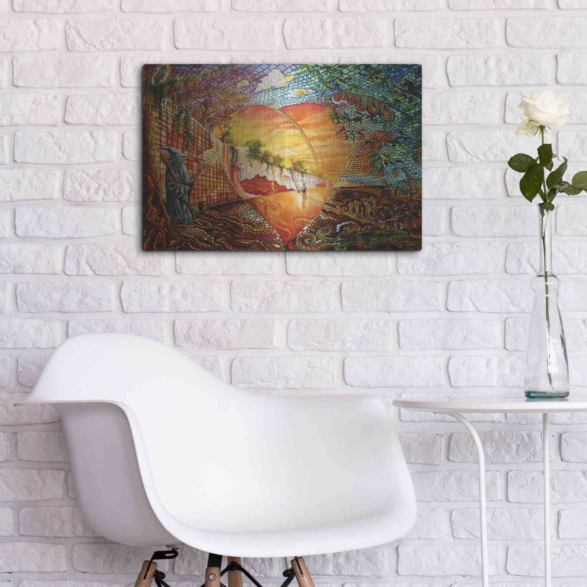 Luxe Metal Art 'Follow Your Dream' by Jan Kasparec, Metal Wall Art,24x16