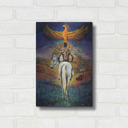 Luxe Metal Art 'Fallen Angel' by Jan Kasparec, Metal Wall Art,12x16