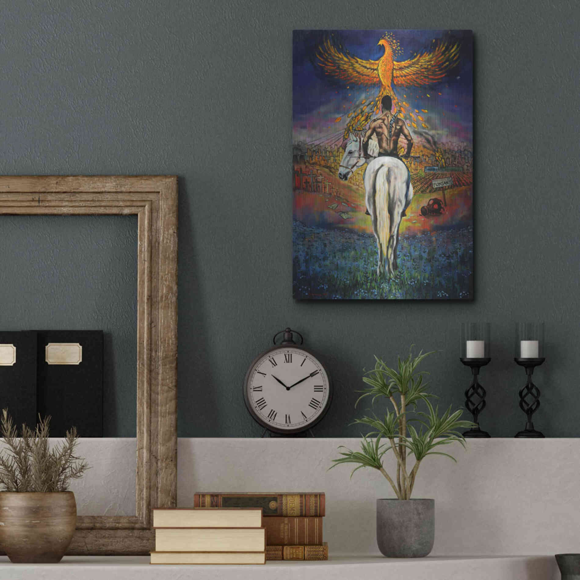 Luxe Metal Art 'Fallen Angel' by Jan Kasparec, Metal Wall Art,12x16